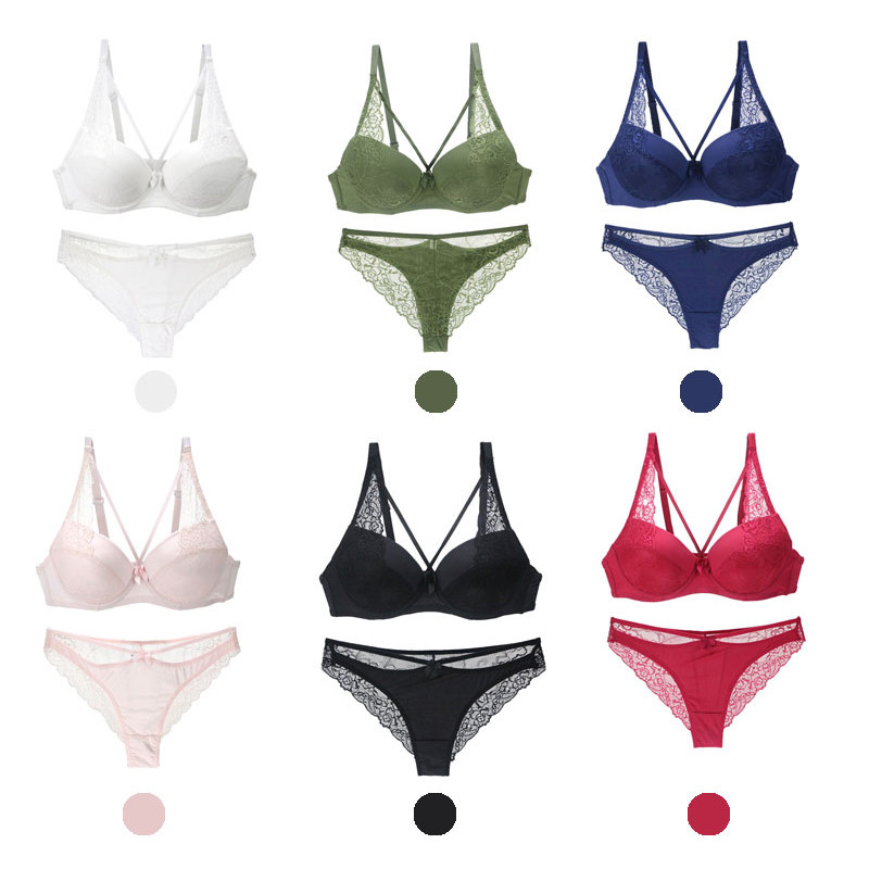 YBFDO Γυναικεία Σετ σουτιέν Σετ Σέξι Δαντέλα Push Up Σουτιέν Εσώρουχα Στριγκάκια Εσώρουχα Plus Size ABCDE Γυναικεία Σετ εσώρουχα σουτιέν