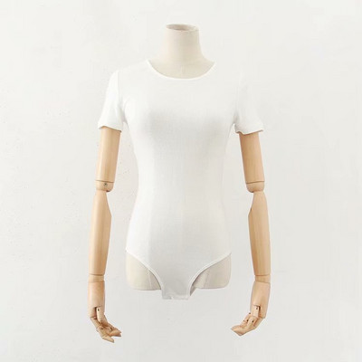 Modni kombinezon Bazaleas Ženski kombinezon s kratkim rukavima Elegantni kombinezon s povezima na kravatu bez leđa Uski bodi Osnovni ženski kombinezon