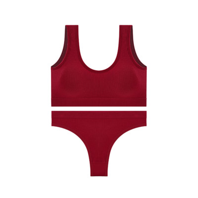 ACELANDY-Set de lenjerie intima pentru femei Bralette Lenjerie pentru femeie Tank moale Crop fără cusături Sutien fără sârmă și Bralette fără spate Lenjerie