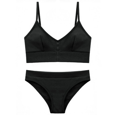 Visokokvalitetni ženski komplet bešavnih grudnjaka, seksi gaćice niskog struka, donje rublje bez žica, grudnjak, pamučni set ženskog donjeg rublja
