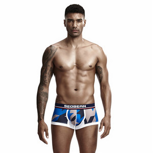 Novo SEOBEAN seksi muško donje rublje bokserice gaće gaće udobne i prozračne maskirne bokserice za muškarce