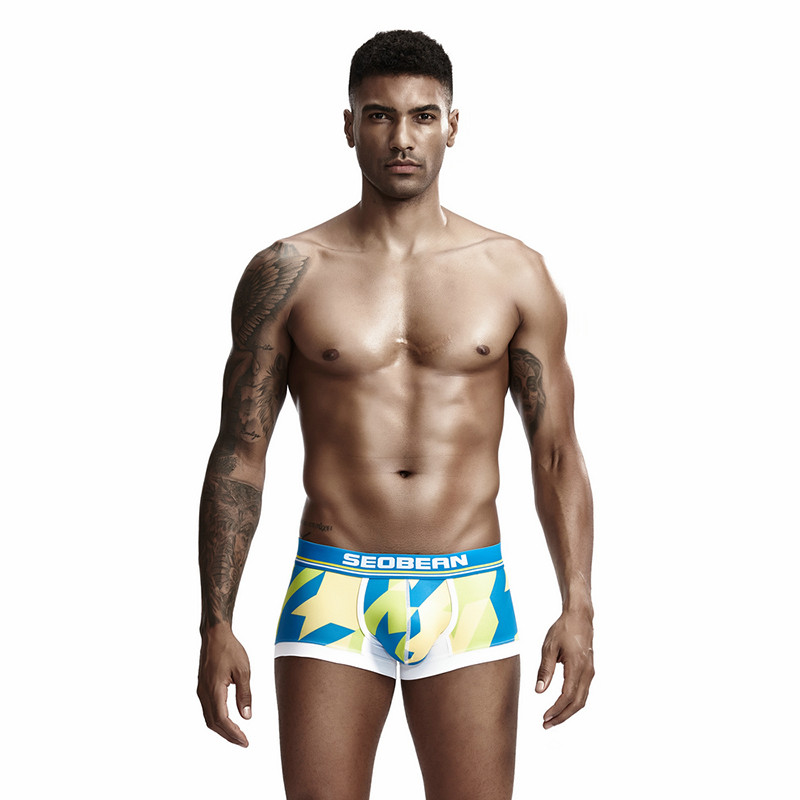 Novo SEOBEAN seksi muško donje rublje bokserice gaće gaće udobne i prozračne maskirne bokserice za muškarce