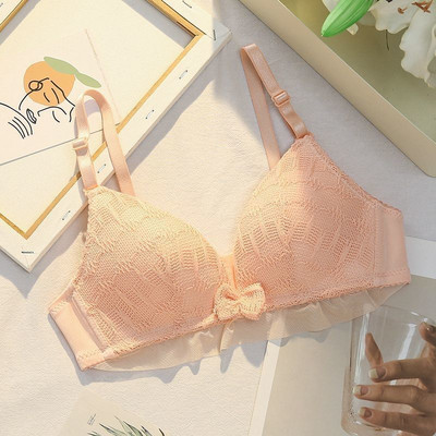 Lányok olcsó melltartó Szexi zökkenőmentes melltartó drót nélküli Push Up melltartók női virágos gyönyörű hátsó fehérnemű 5 színű nagy méretű melltartó