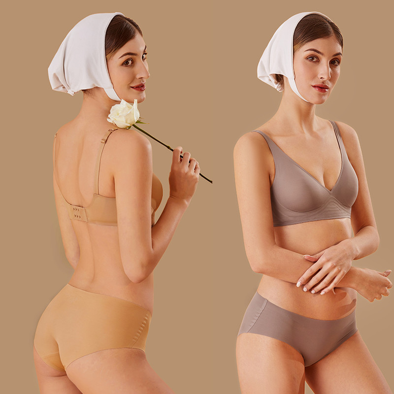 FINETOO S-XL Set sutien fără cusături pentru femei Sutiene fără fir Sutien intime Push Up Sutien moale Lenjerie sexy pentru femei Seturi de lenjerie intimă pentru femei