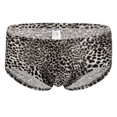 Boxer pentru bărbați Chiloți pentru bărbați Moda Sexy Leopard Print Lenjerie de corp Boxeri pentru bărbați cu talie joasă Geantă pentru U-convex Boxershort