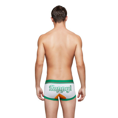 SEOBEAN Lenjerie nouă pentru bărbați Boxer de culoare solidă Boxeri confortabili din bumbac, cu talie joasă, în formă de U