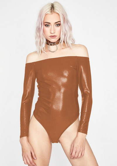 Body cu mâneci lungi, cu umăr dezactivat, cu mâneci lungi, de dimensiuni mari