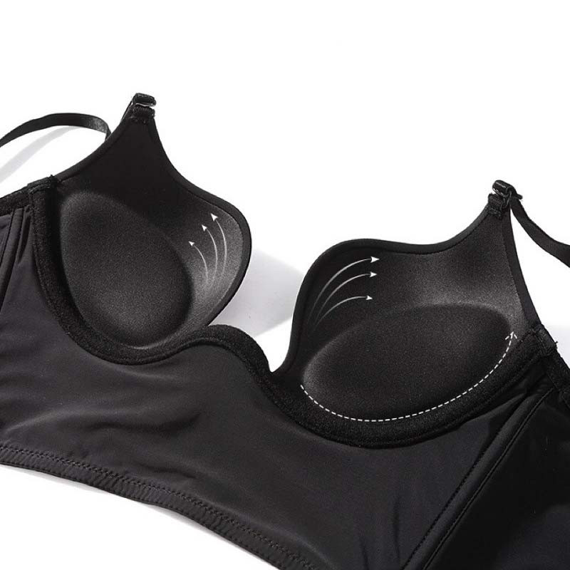 Γυναικεία εσώρουχα Push Up Χαμηλή Πλάτη Σέξι σε σχήμα U Όμορφο Σετ εσώρουχα στην πλάτη Cup With Multi-wear Method Σετ σουτιέν με επένδυση Bralette