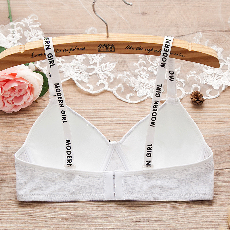 Bumbac subțire Adunat Lenjerie de corp fără cusături Femei Studenți de liceu Fete fără jante Perioada de dezvoltare a sutienului Litere pentru sutien