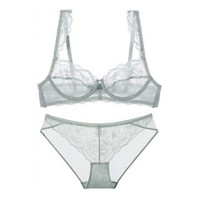 TERMEZY Lenjerie de corp pentru femei Set de lenjerie din dantelă Seturi de sutien transparent pentru petrecere Set de sutien push up sexy Set de lenjerie de corp Cupă ultra-subțire