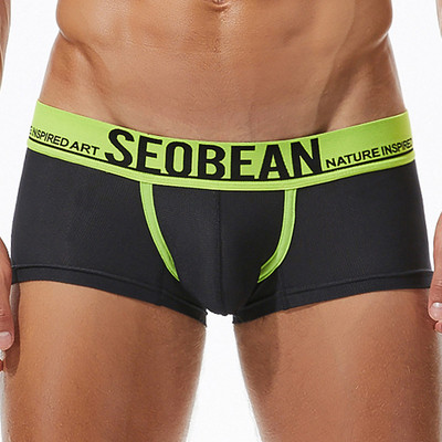 SEOBEAN Brändi Meeste Bokserid Aluspüksid Meeste Seksikas Aluspesu Bokserid Võrgust läbilaskvad aluspüksid Bokserpüksid Meeste Aluspüksid 8 värvi