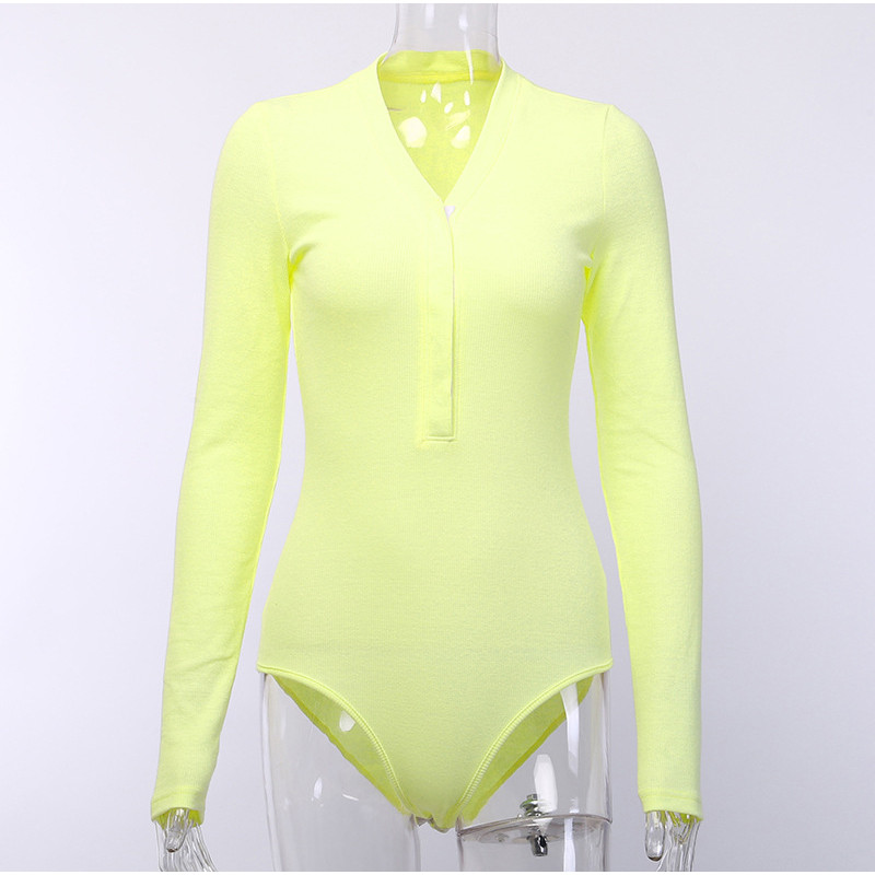 Ολόσωμη φόρμα με βαθύ V λαιμόκοψη 2019 Γυναικεία πλεκτά μπλουζάκια μονόχρωμα μονόχρωμα casual σέξι γυναικεία φόρμα ροζ γκρι