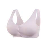 Sutien fără cusături, moale, fără fir, cu cataramă în față, lenjerie de corp, cu vestă, top pentru femei, lenjerie de vârstă medie, îmbrăcăminte de zi cu zi