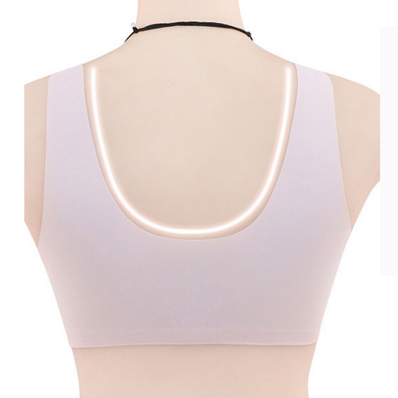 Sutien fără cusături, moale, fără fir, cu cataramă în față, lenjerie de corp, cu vestă, top pentru femei, lenjerie de vârstă medie, îmbrăcăminte de zi cu zi