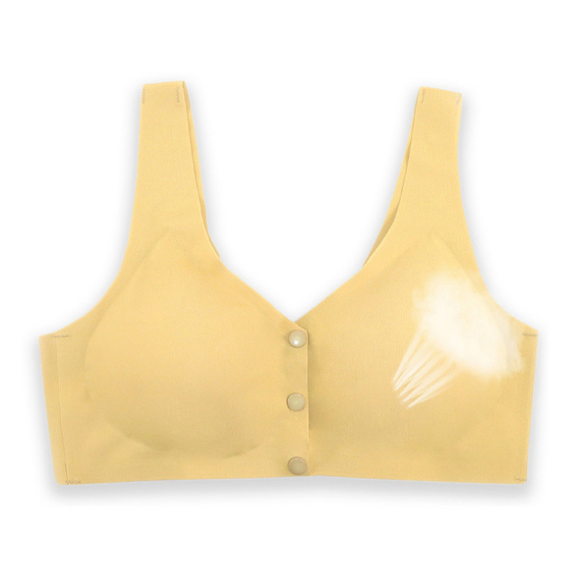 Sutien fără cusături, moale, fără fir, cu cataramă în față, lenjerie de corp, cu vestă, top pentru femei, lenjerie de vârstă medie, îmbrăcăminte de zi cu zi