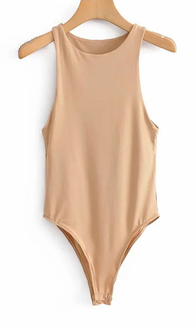 Seksi ženski bodi uz tijelo, uski elastični kaki Za 2020. Modni, elegantni ženski ležerni bodi za klubske zabave bez rukava, ženski topovi