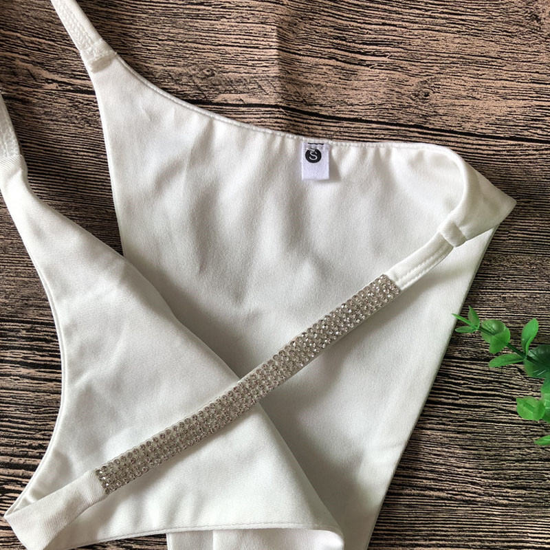 Γυναικείες ολόσωμες φόρμες με λουράκι διαμαντιών σπαγγέτι Celebrity Runway Clubwear Party Bodysuit Drop Shipping Ενδύματα παραλίας Σέξι φορμάκια