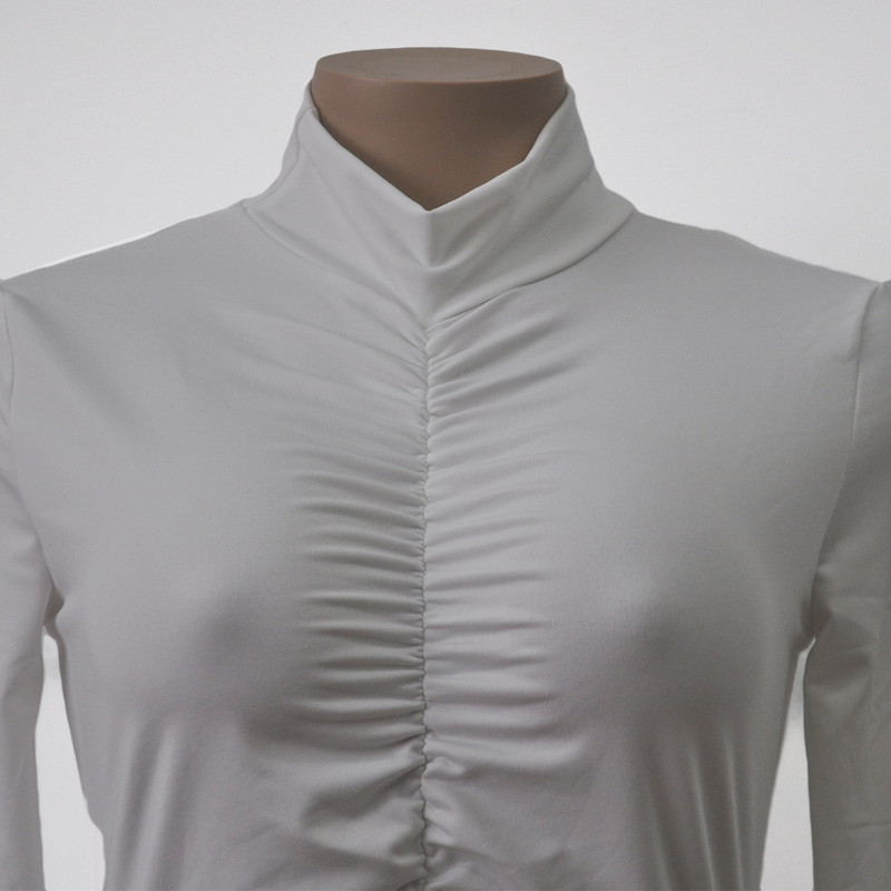 jesen zima ženski seksi uski kratki pamučni kombinezon bijeli crni bodi s dugim rukavima dolčevita kombinezon za igru