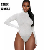 Body sexy de primăvară ușor de asortat pentru femei, cu mânecă lungă, 2019, design nou, cu guler, bodycon, pentru femei, ZO1840