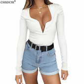 CHSDCSI 2021 mood vabaaja püksid Naiste Bodid Talvised pikkade varrukatega V-kaelusega kõhnad kombinesoonid Tänavarõivad, mantliga rõivad