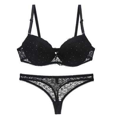 CXZD Γυναικεία Σετ Σουτιέν Plus Size Σέξι εσώρουχα Bralette 3/4 κούπα Εσώρουχα Κοστούμι εσώρουχα Push Up Δαντέλα Τρυπάνι σουτιέν Γυναικεία εσώρουχα