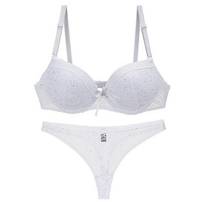 CXZD Γυναικεία Σετ Σουτιέν Plus Size Σέξι εσώρουχα Bralette 3/4 κούπα Εσώρουχα Κοστούμι εσώρουχα Push Up Δαντέλα Τρυπάνι σουτιέν Γυναικεία εσώρουχα