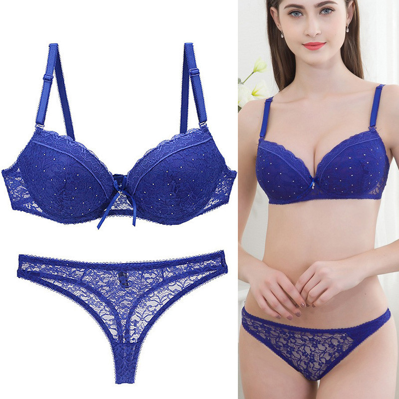 CXZD Γυναικεία Σετ Σουτιέν Plus Size Σέξι εσώρουχα Bralette 3/4 κούπα Εσώρουχα Κοστούμι εσώρουχα Push Up Δαντέλα Τρυπάνι σουτιέν Γυναικεία εσώρουχα