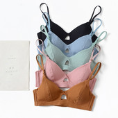 Δωρεάν αποστολή Εσώρουχα εσώρουχα με σέξι γυναικείο μπικίνι 5 χρωμάτων Bralette βαμβακερό σουτιέν Εσώρουχα από καθαρό βαμβάκι