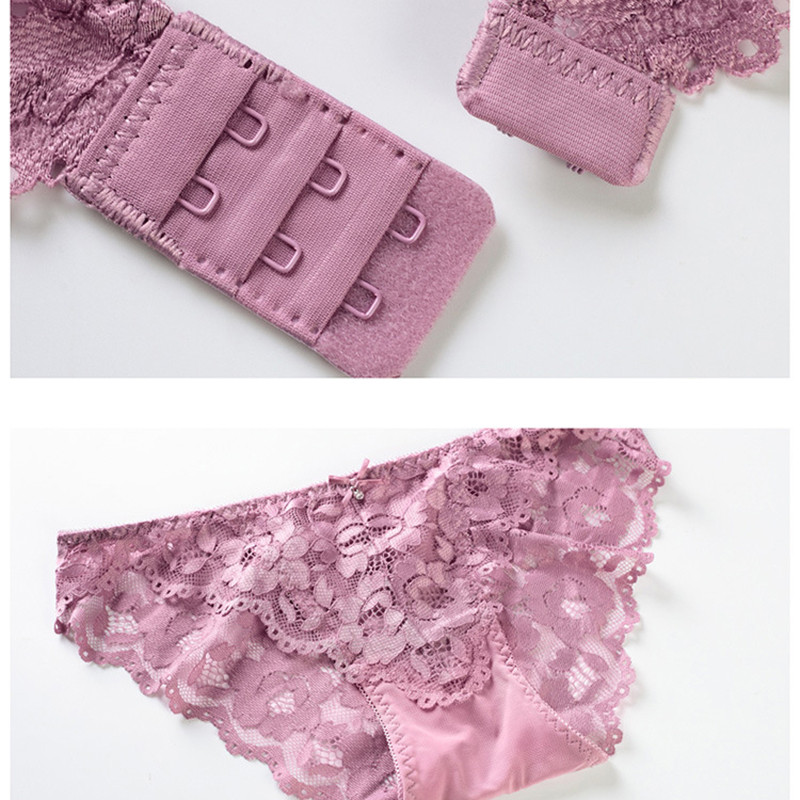 Logirlve Comfort Σουτιέν χωρίς ραφή και σέξι κιλοτάκια Ασύρματο σετ χωρίς πλάτη Εσώρουχα για κορίτσια Push Up Bra Lace Γυναικεία εσώρουχα