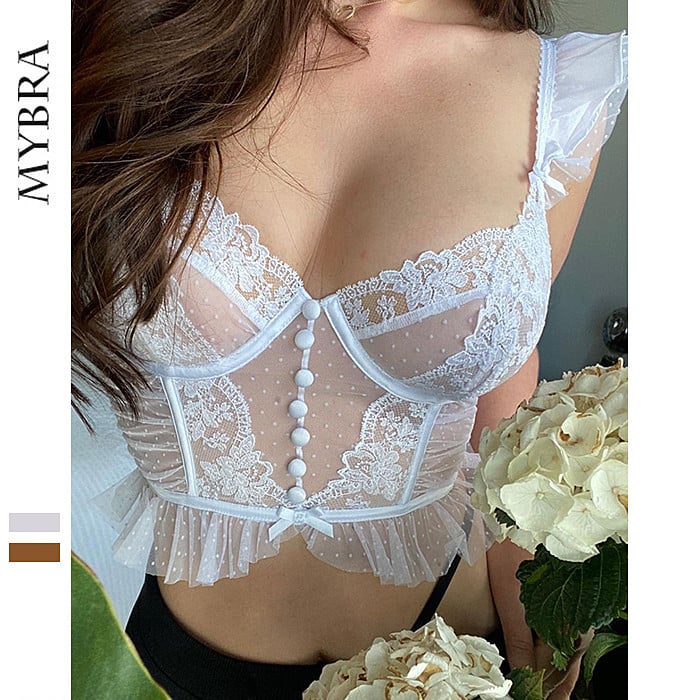 Prantsuse seksikas bralette üliõhuke tikitud pits läbinähtav vest keha kujundav sujetador string perspektiivne rinnahoidja femme