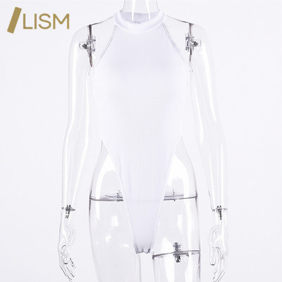 LISM Seksi jednobojni bodi za vježbanje visokog struka Ženski ljetni bodi bez rukava za fitness Modni ženski ulični kombinezon