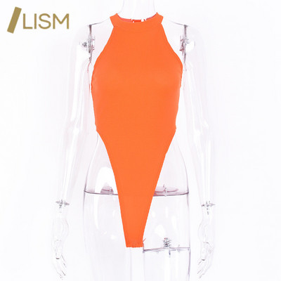 LISM Seksi jednobojni bodi za vježbanje visokog struka Ženski ljetni bodi bez rukava za fitness Modni ženski ulični kombinezon