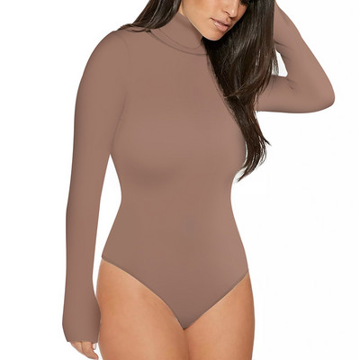 Skinny Sexy ολόσωμο φορμάκι μασίφ μακρυμάνικο μπλουζάκι με ζιβάγκο στη μέση, φθινοπωρινό casual φορμάκι για γυναίκες φθινοπωρινά ρούχα εργασίας 2020