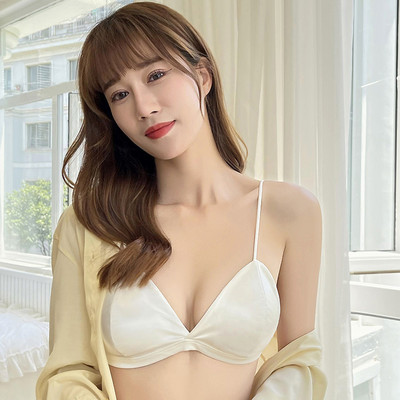 Sutien pentru femei în stil francez pentru fete înfășurat în piept curea de umăr reglabilă cu o singură cataramă din satin sexy cu tub Lenjerie de corp Lenjerie feminină
