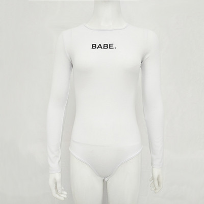 Body cu imprimeu cu litere, skinny, sexy, pentru femei