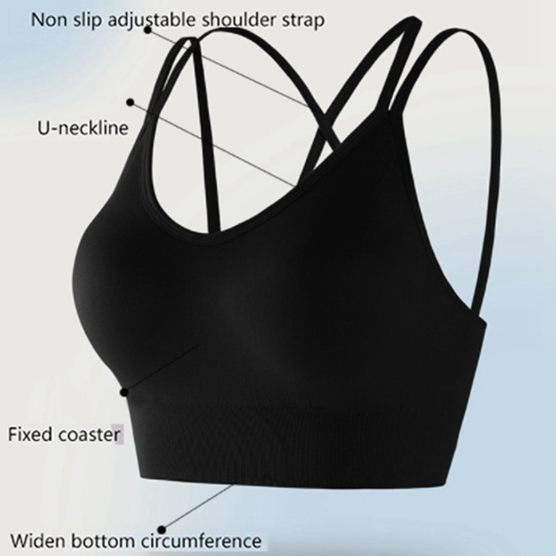 Σουτιέν Σουτιέν One Piece Cup Γυναικεία εσώρουχα απόδειξης σοκ για γυναικείο γιλέκο γυμναστικής σουτιέν