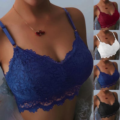 Femei mărime o singură vestă Crop Sutien fără fir Lenjerie Lenjerie sexy cu decolteu în V Camolă Crop Top Sexy Lenjerie fără urme Sutiene moale