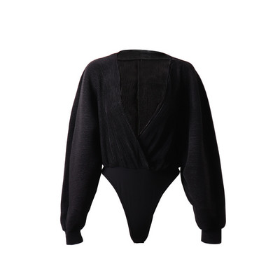 Σέξι γυναικείο κορμάκι με βαθύ V λαιμόκοψη Μόδα μακρυμάνικο φαρδύ γυναικείο ρόμπερ Ανοιξιάτικο casual ολόσωμο ολόσωμο φόρμα 2020 new hot