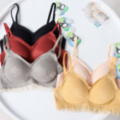 Latex Fashion Sexy Dantela Spate No Trace Pro Skin Sling Lenjerie de corp pentru femei însărcinate Sutien subțire pentru femei fără oțel