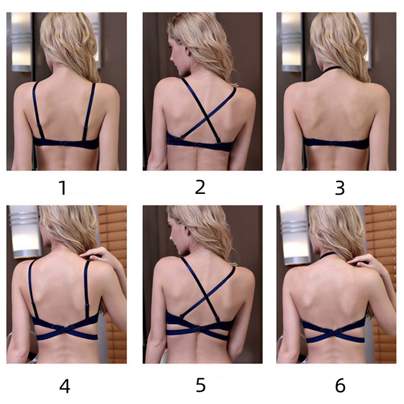 1PC Sutiene sexy fără spate pentru femei Deep U Low Cut Lenjerie Multi Wear Lenjerie de corp Push Up fără sudură Fără tampon Sutien de nuntă Bralette