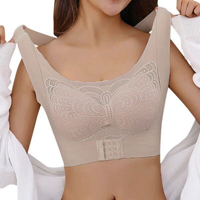 Sutien pentru femei corector de postură fără sudură Push Up rezistent la șocuri Suport sportiv Vestă de fitness Ajustare lenjerie Sutien spate Nou