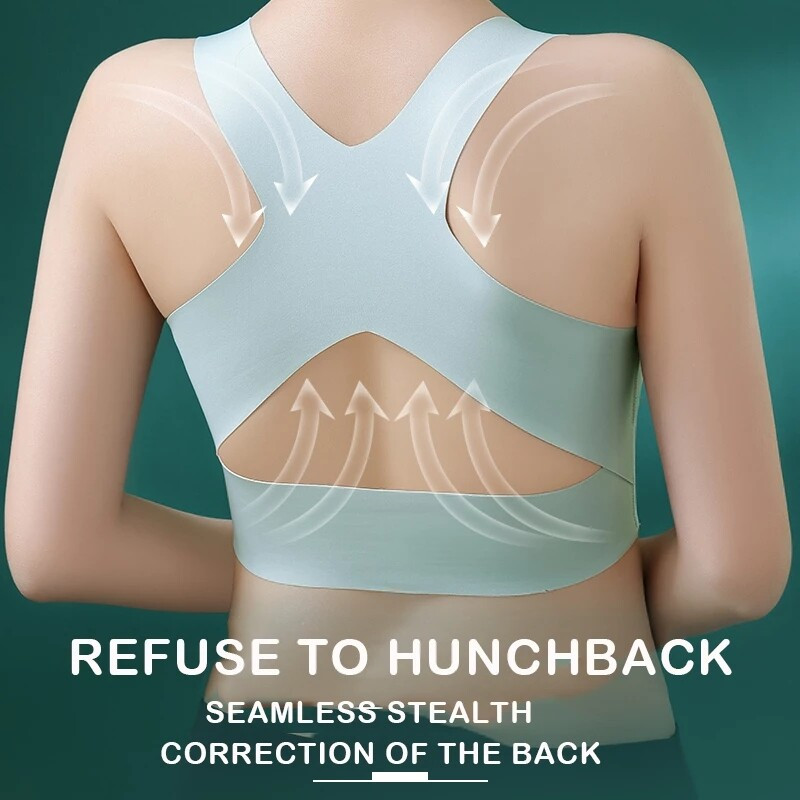 Sutien pentru femei corector de postură fără sudură Push Up rezistent la șocuri Suport sportiv Vestă de fitness Ajustare lenjerie Sutien spate Nou