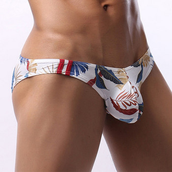 U-изпъкнала торбичка Бельо Мъжки T-Back Thongs & G-Strings Tangas Hombre Ropa Interior Mens Print Bulge Pouch Brief Sexy Panties A30