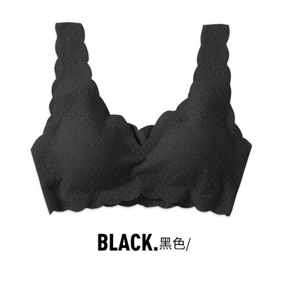 [Purtăbil în patru sezoane] lenjerie de corp din dantelă fără sudură pentru femei se adună femei sexy fără inel de oțel sutien de somn frumos rezistent la șocuri