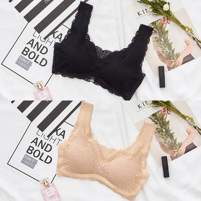 [Purtăbil în patru sezoane] lenjerie de corp din dantelă fără sudură pentru femei se adună femei sexy fără inel de oțel sutien de somn frumos rezistent la șocuri