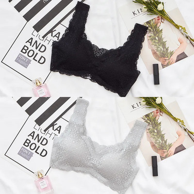 [Purtăbil în patru sezoane] lenjerie de corp din dantelă fără sudură pentru femei se adună femei sexy fără inel de oțel sutien de somn frumos rezistent la șocuri