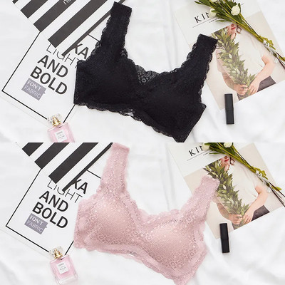 [Purtăbil în patru sezoane] lenjerie de corp din dantelă fără sudură pentru femei se adună femei sexy fără inel de oțel sutien de somn frumos rezistent la șocuri