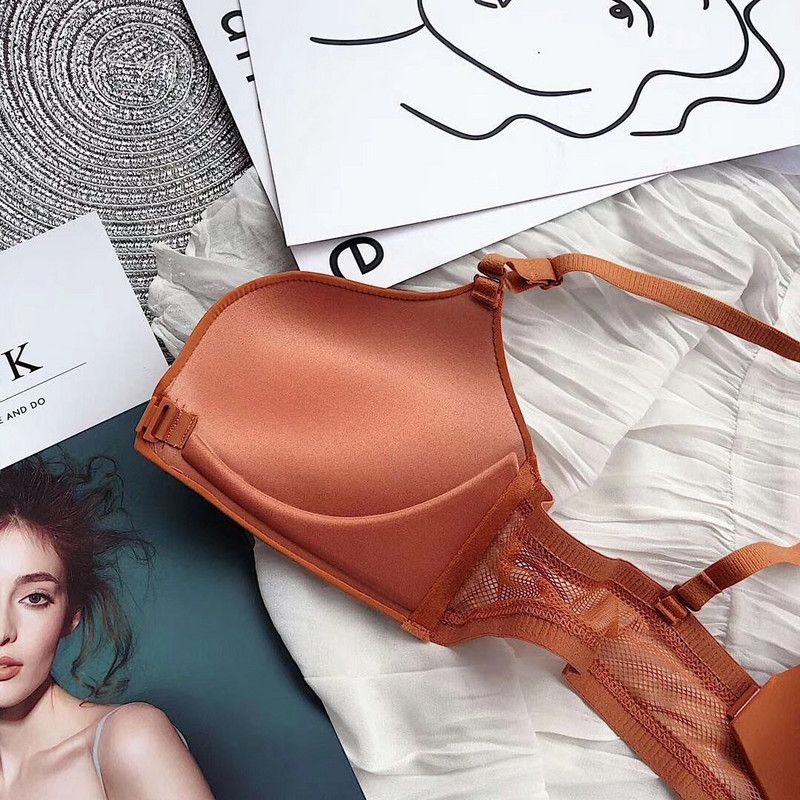 Francuski grudnjaci s prednjim zatvaranjem bez tragova Seksi ženski grudnjak s izdubljenim leđima, mekani bez žica Žensko donje rublje Modni grudnjak za djevojke