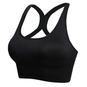 Дамски Push Up спортен сутиен Crop Top Дамски сутиен за фитнес, кухо дишащо бельо Секси сутиен за йога за бягане Бельо