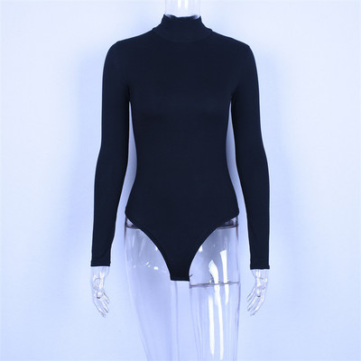 2019 Turtleneck Szexi body hosszú ujjú overálok női body solid bodycon bodyk őszi tél